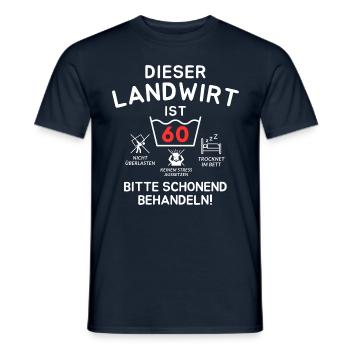 Dieser Landwirt ist 60. Schonend behandeln - Männer T-Shirt - Navy - Vorne - AI Model Male 178 light (178cm)