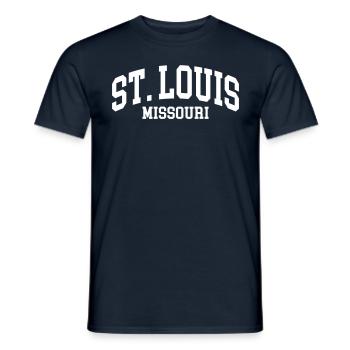 Saint-Louis - T-shirt homme - marine - Devant - AI Model Male 178 light (178cm)