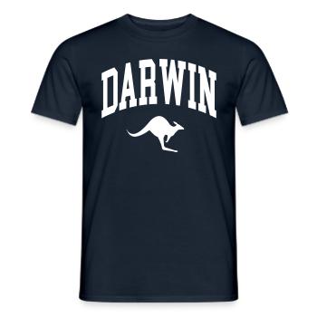 Darwin - Männer T-Shirt - Navy - Vorne - AI Model Male 178 light (178cm)