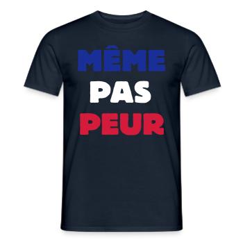 Même pas Peur - T-shirt homme - marine - Devant - AI Model Male 178 light (178cm)