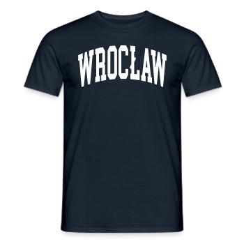 Wroclaw - T-shirt homme - marine - Devant - AI Model Male 178 light (178cm)
