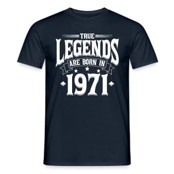 Jahrgang 1971 50. Geburtstag Legende 50 Jahre - Männer T-Shirt - Navy - Vorne - AI Model Male 178 light (178cm)