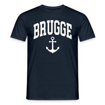 Brügge - Männer T-Shirt - Navy - Vorne - AI Model Male 178 light (178cm)