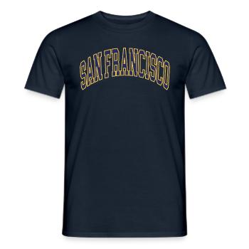 San Francisco - Heren T-shirt - navy - Voor - AI Model Male 178 light (178cm)