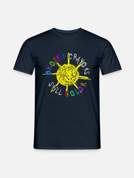 Broken Crayons Still Color Mental Health Awareness - Männer T-Shirt - Navy