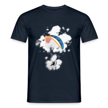 Motorschirm Motorschirm- und Gleitschirmgeschenke - Männer T-Shirt - Navy - Vorne - AI Model Male 178 light (178cm)
