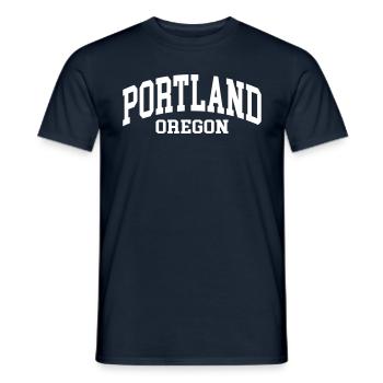 Portland - Männer T-Shirt - Navy - Vorne - AI Model Male 178 light (178cm)
