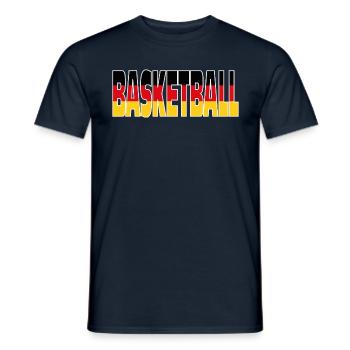 Basketball - Männer T-Shirt - Navy - Vorne - AI Model Male 178 light (178cm)