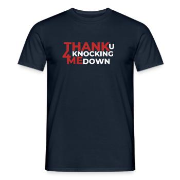 Thank you for knocking me down Shitstorm T-Shirt - T-shirt homme - marine - Devant - AI Model Male 178 light (178cm)