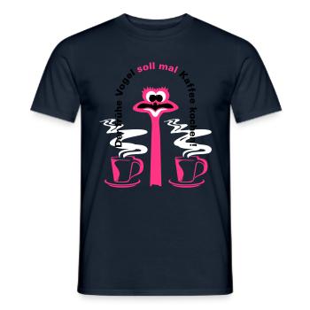 Der frühe Vogel soll mal Kaffee kochen - Männer T-Shirt - Navy - Vorne - AI Model Male 178 light (178cm)
