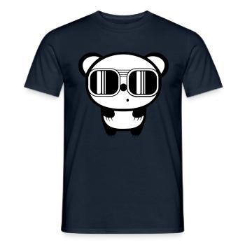 dessin panda - T-shirt homme - marine - Devant - AI Model Male 178 light (178cm)