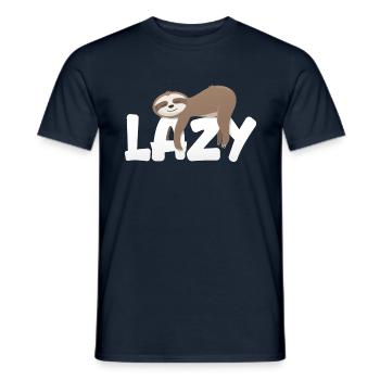 Paresseux paresseux - T-shirt homme - marine - Devant - AI Model Male 178 light (178cm)