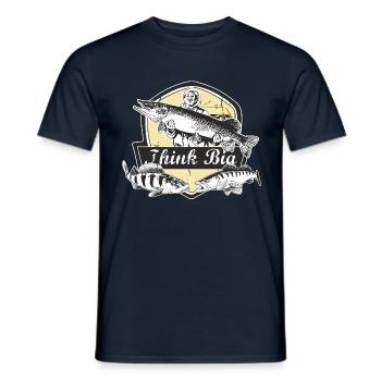 Angel Designs think big RAHMENLOS Geschenk - Männer T-Shirt - Navy - Vorne - AI Model Male 178 light (178cm)