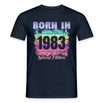 Né en 1983 - T-shirt homme - marine - Devant - AI Model Male 178 light (178cm)