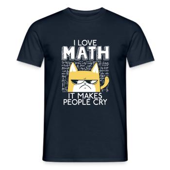 Mathematik Algebra Gymnasium Mathe Spruch Lustig - Männer T-Shirt - Navy - Vorne - AI Model Male 178 light (178cm)