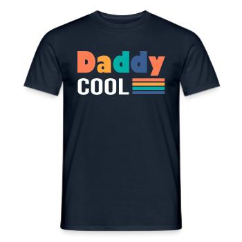 daddy cool papa cool cadeau papa - T-shirt homme - marine - Devant - AI Model Male 178 light (178cm)