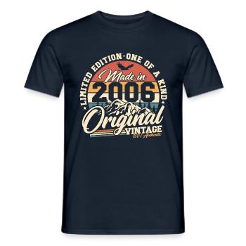 2006 Jahrgang Vintage Retro Geburtstag Geschenk - Männer T-Shirt - Navy - Vorne - AI Model Male 178 light (178cm)