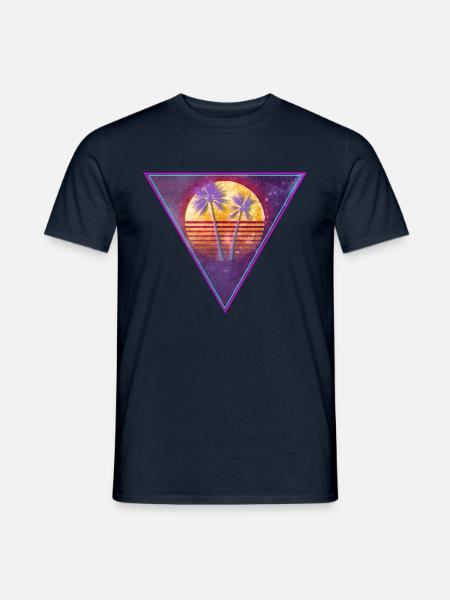 Retro Triangle - Männer T-Shirt - Navy