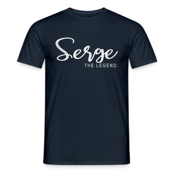 Serge the legend Cadeau T shirt serge - T-shirt homme - marine - Devant - AI Model Male 178 light (178cm)