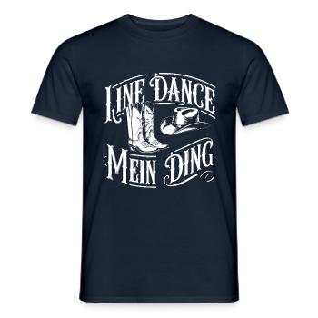 Line Dance Gruppe Training mein Tanzsport - Männer T-Shirt - Navy - Vorne - AI Model Male 178 light (178cm)