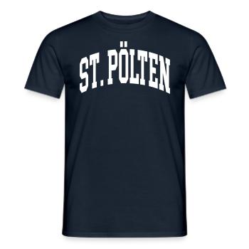 St. Pölten - Männer T-Shirt - Navy - Vorne - AI Model Male 178 light (178cm)