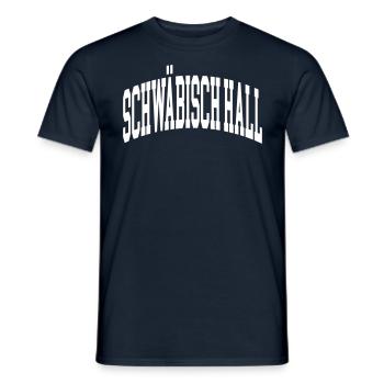 Schwäbisch Hall - Männer T-Shirt - Navy - Vorne - AI Model Male 178 light (178cm)