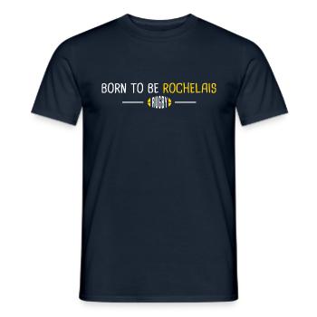 RugbyLa Rochelle born to be Rochellais - T-shirt homme - marine - Devant - AI Model Male 178 light (178cm)