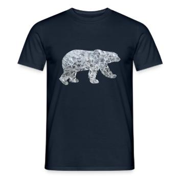 Ours polaire ours polaire polaire ours polaire Arctique Arctique - T-shirt homme - marine - Devant - AI Model Male 178 light (178cm)
