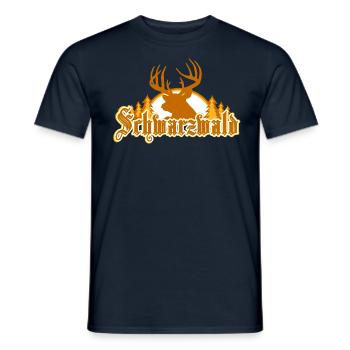 Schwarzwald Braun - Männer T-Shirt - Navy - Vorne - AI Model Male 178 light (178cm)