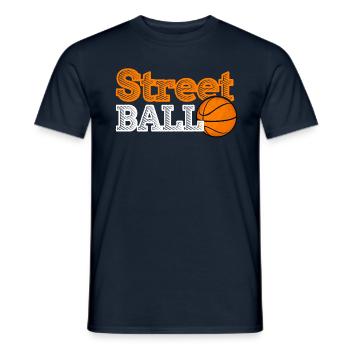 Street Ball Basketball Ball Sport Shirt - Men's T-Shirt - navy - Front - AI Model Male 178 light (178cm)