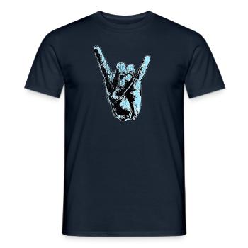 Metal Grunge Rock n Roll Indie Rocker Gift - Men's T-Shirt - navy - Front - AI Model Male 178 light (178cm)