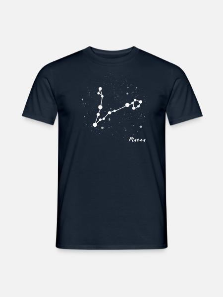 Fische Sternbild Horoskop Sternzeichen Geburtstag - Männer T-Shirt - Navy