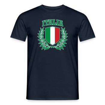 Italien: Italienisches Stiftswappen - Männer T-Shirt - Navy - Vorne - AI Model Male 178 light (178cm)
