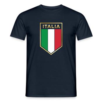 Italienisches Design Stolzes italienisches italienisches Flaggenschild - Männer T-Shirt - Navy - Vorne - AI Model Male 178 light (178cm)