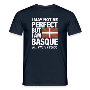 Drôle d’imprimé basque je ne suis peut-être pas parfait mais je suis - T-shirt homme - marine - Devant - AI Model Male 178 light (178cm)