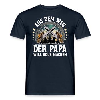 Holzfäller Papa - Männer T-Shirt - Navy - Vorne - AI Model Male 178 light (178cm)