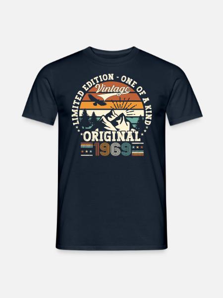 Original vintage 1969 53:e födelsedagspresent - T-shirt herr - marinblå