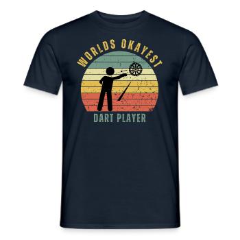 Okayest Dart Player - Men's T-Shirt - navy - Front - AI Model Male 178 light (178cm)