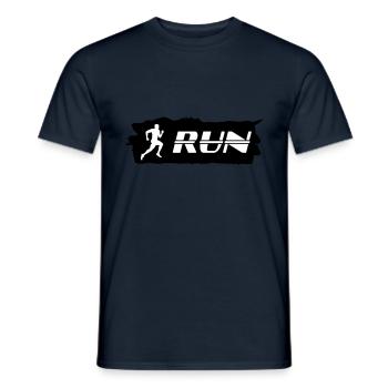 Course, coureur - Run - T-shirt homme - marine - Devant - AI Model Male 178 light (178cm)