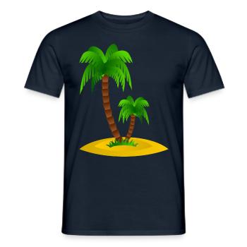 Palm Island - Men's T-Shirt - navy - Front - AI Model Male 178 light (178cm)