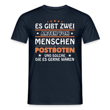 Postboten Geschenk - zwei Arten von... Design - Männer T-Shirt - Navy - Vorne - AI Model Male 178 light (178cm)
