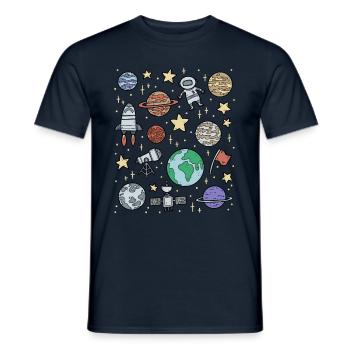Univers Espace Espace - T-shirt homme - marine - Devant - AI Model Male 178 light (178cm)