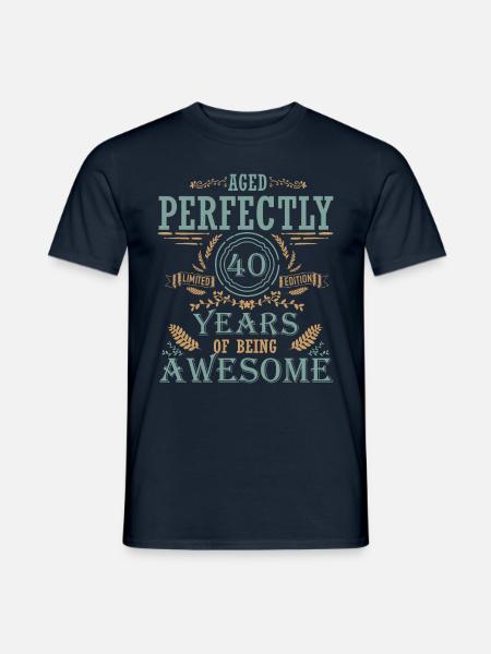 40 Birthday, Born 1982, Retro T-Shirt - Men's T-Shirt - navy