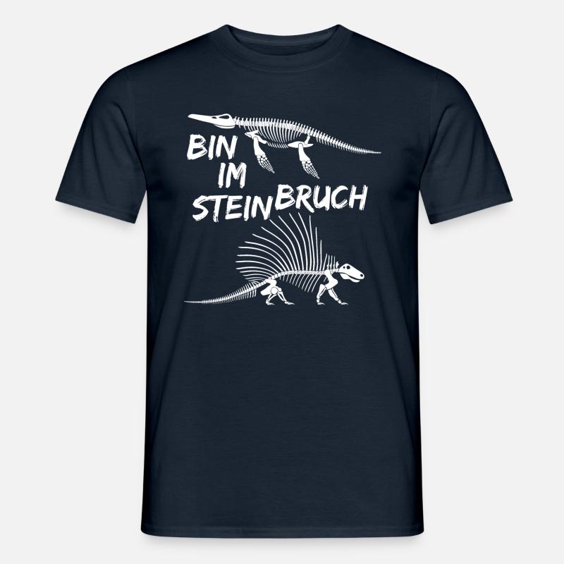 Bin im Steinbruch - Männer T-Shirt - Navy