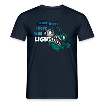 Frogfish Lantern Angler Deep Sea Dicton Comic - T-shirt homme - marine - Devant - AI Model Male 178 light (178cm)