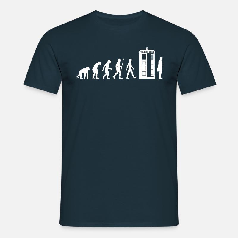 Evolution Tardis - Männer T-Shirt - Navy