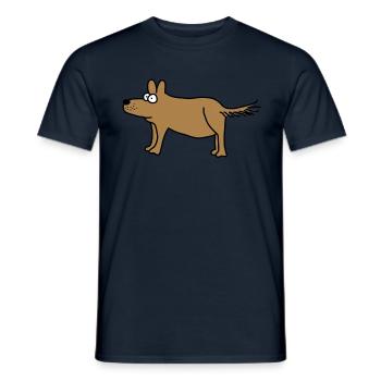 Hund - Männer T-Shirt - Navy - Vorne - AI Model Male 178 light (178cm)