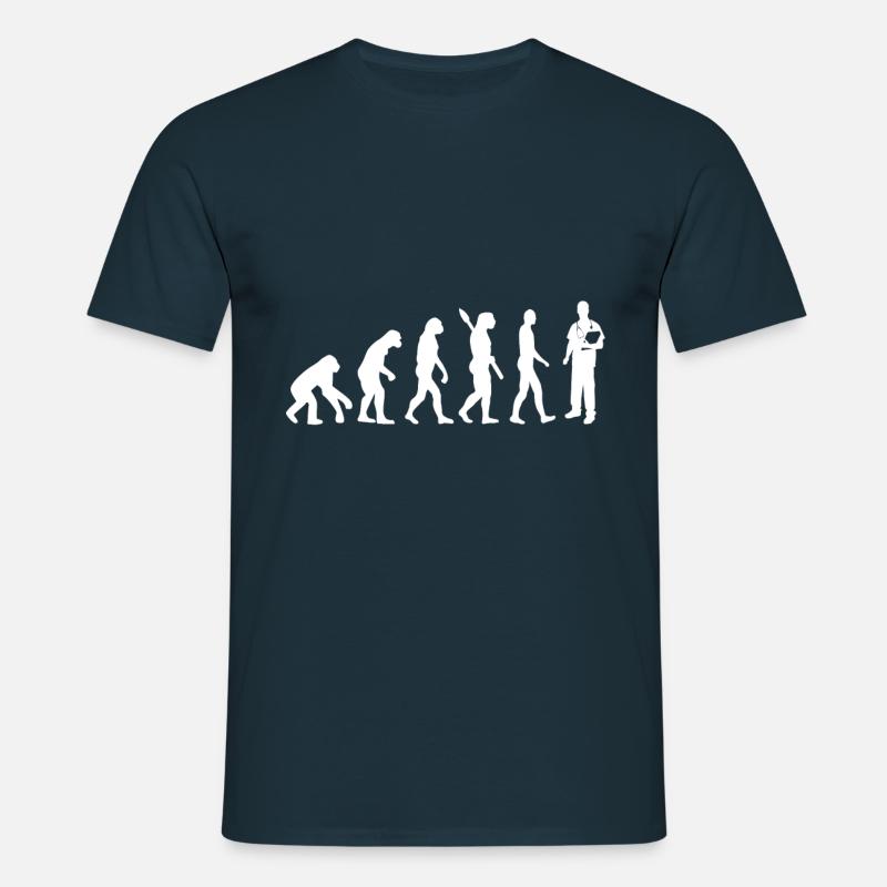 Arzt Evolution - Männer T-Shirt - Navy