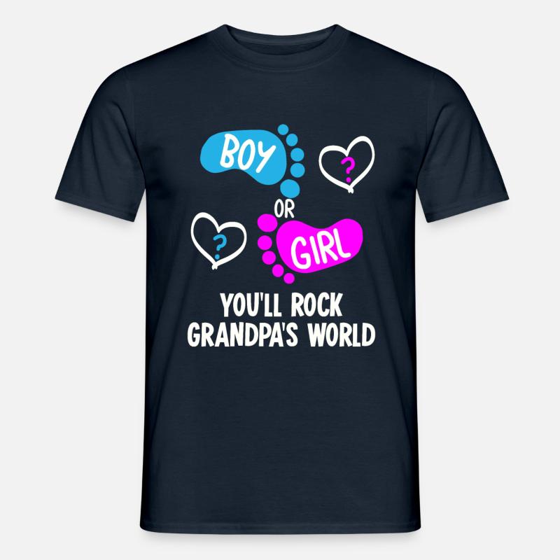 Babyparty Mädchen oder Junge Babyfüße - Männer T-Shirt - Navy