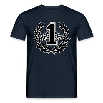 Racing team number one - T-shirt homme - marine - Devant - AI Model Male 178 light (178cm)